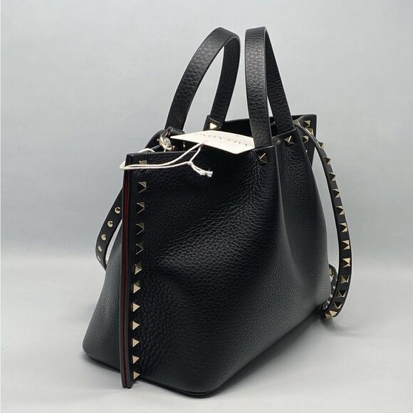Valentino Garavani Rockstud Small East-West Leather Tote Bag - Picture 4 of 12